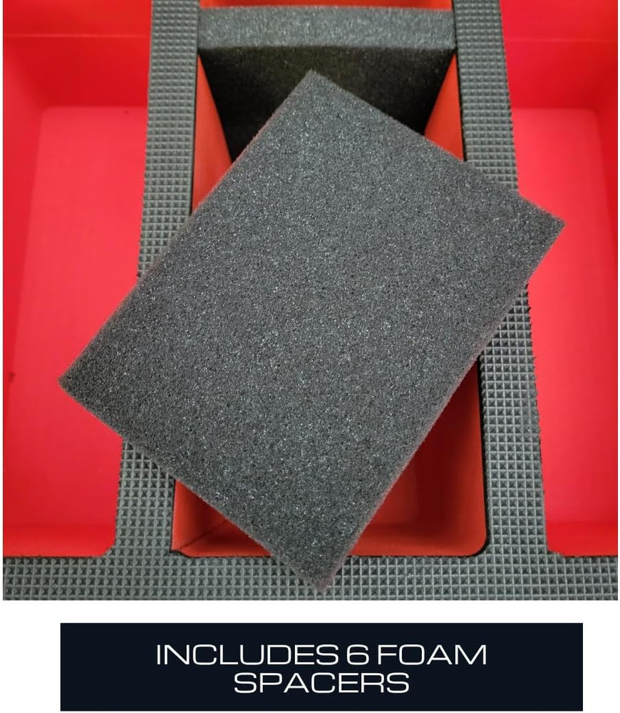 Premium Lockable Trading Card Storage Box - 3 Row Caddy