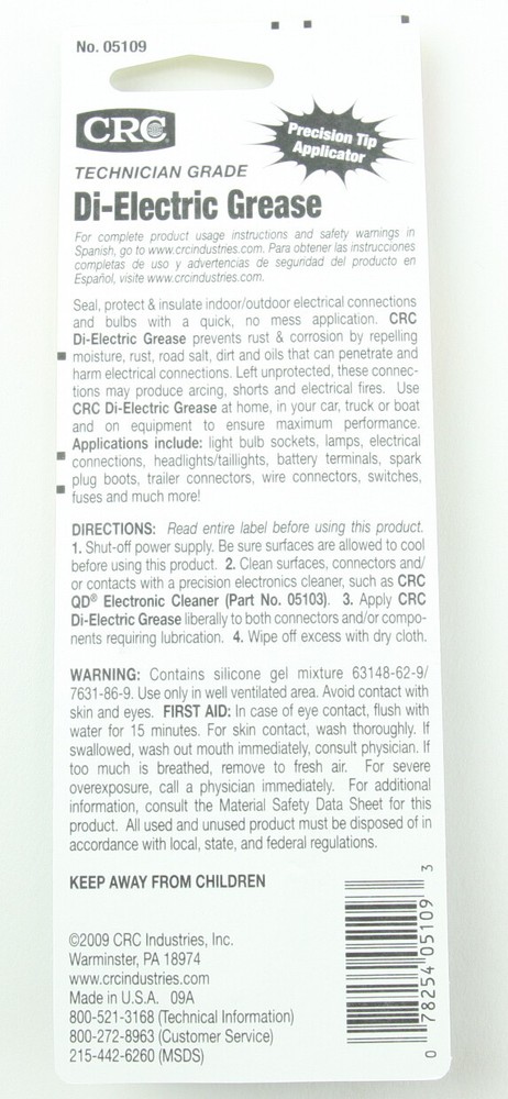 12 CRC 5109 Technician Grade Dielectric Grease .5oz Authorized Distributer