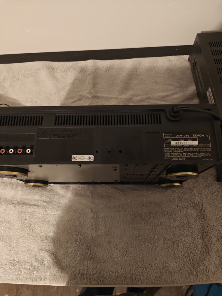 DENON DRM-740 Stereo 3-HEAD System Cassette Deck Player