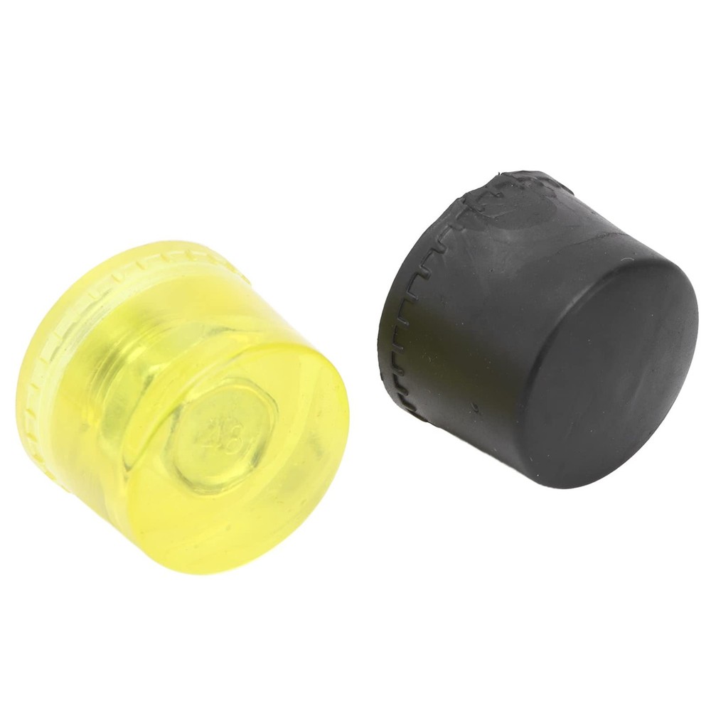 Kadimendium 2 Set Rubber Striking Head Hammer Replacement Tips Black,yellow