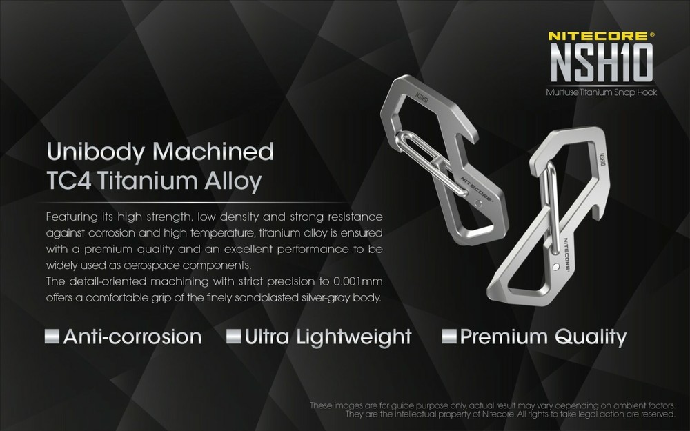 NITECORE NSH10 Titanium EDC Multi-Tool Carabiner