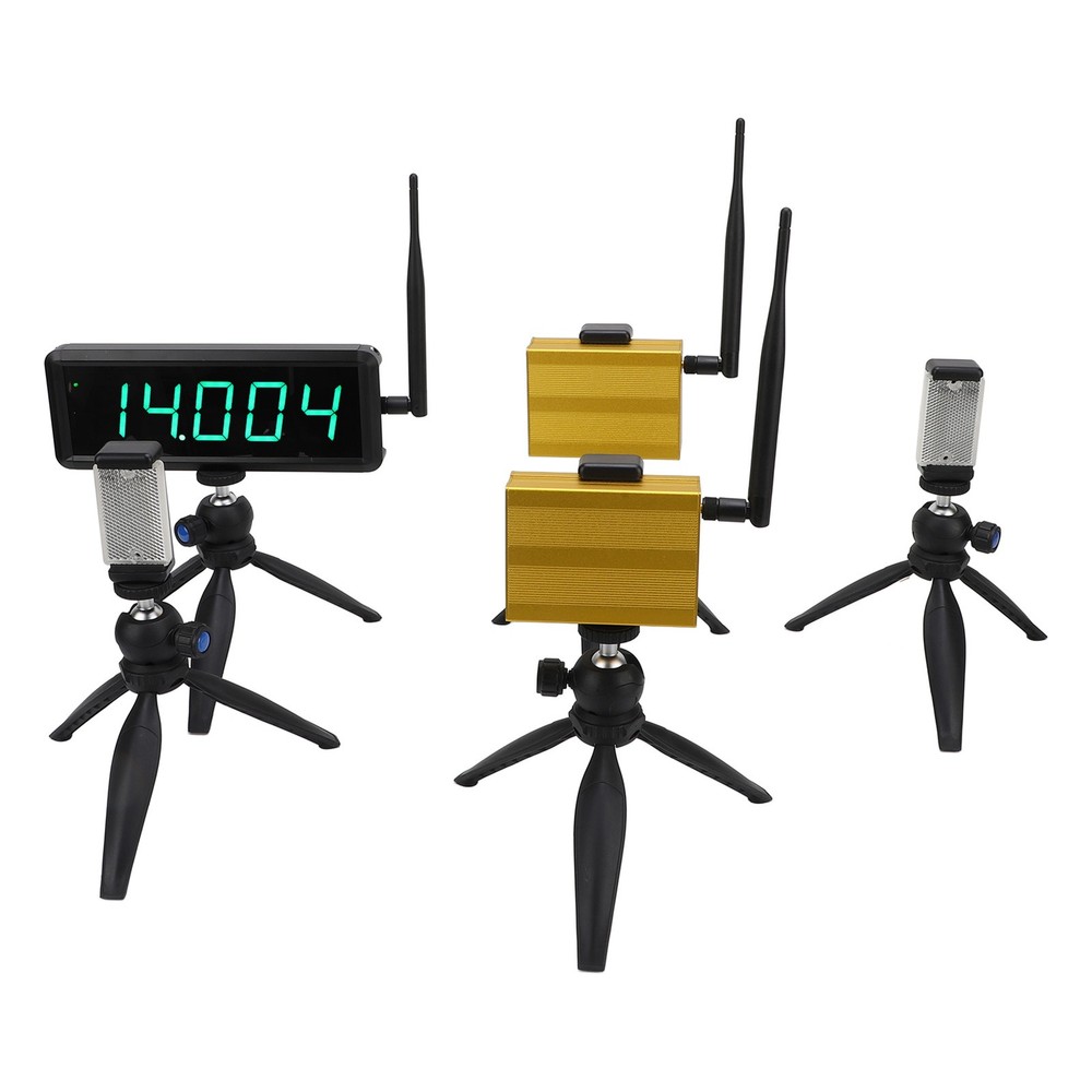 Wireless Laser Timer Battery Powered 5 Digit Digital Display Auto Reset NY