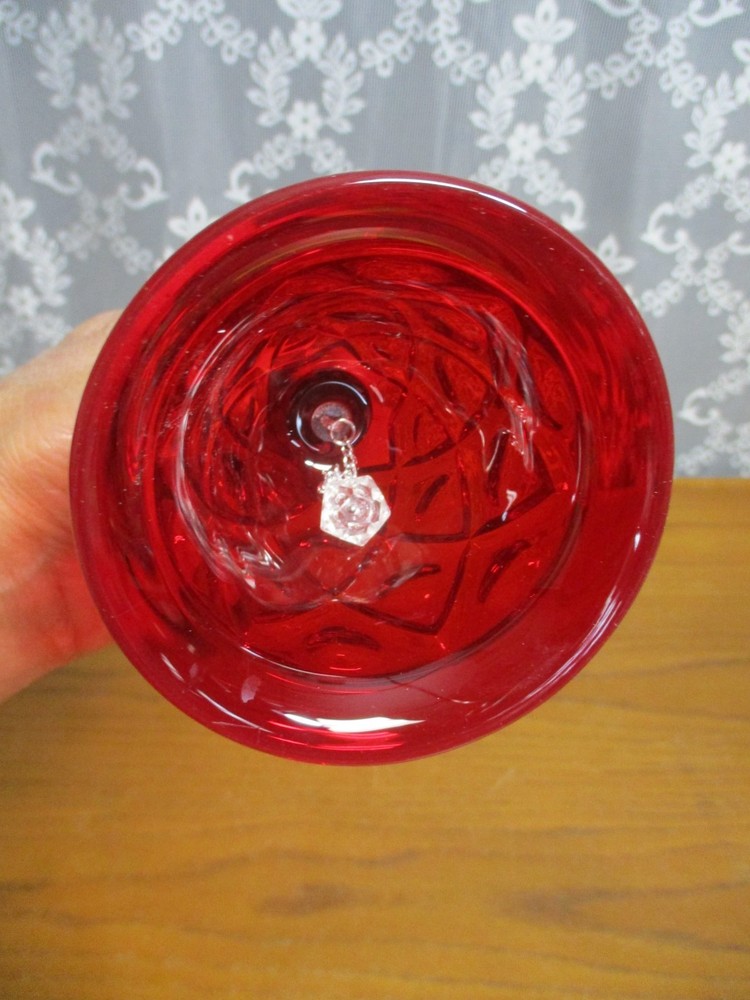 Viking RUBY RED Cadmium Glass Bell Georgian Thumbprint