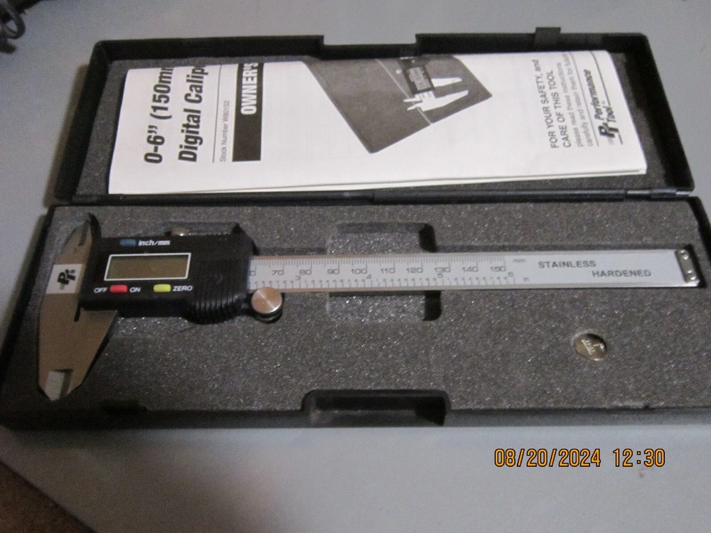 Performance Tool 0-6” Digital Slide Caliper, Please Read Listing, No Returns