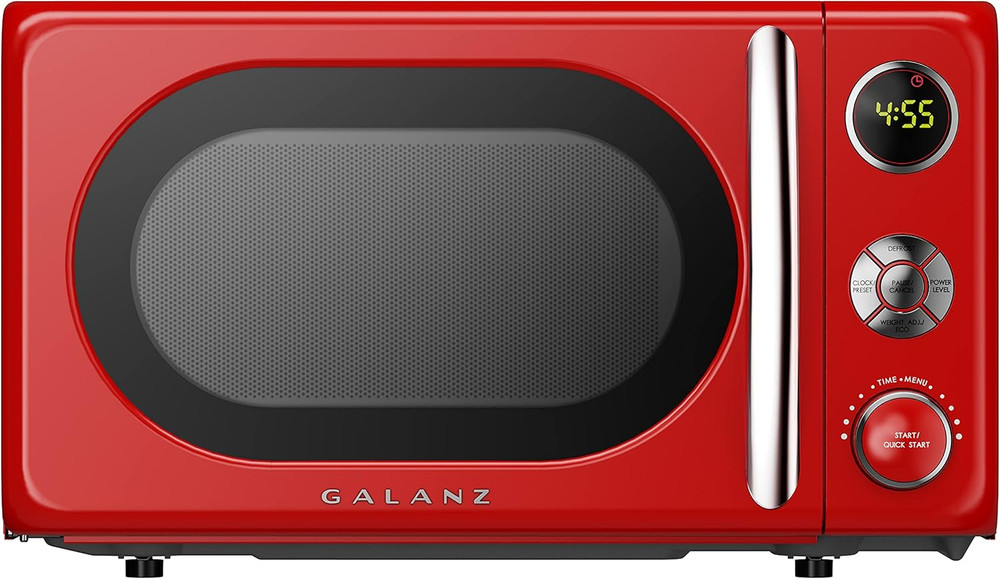 GLCMKA07RDR-07 Microwave Oven, LED Lighting, Pull Handle Design, Child Lock,Retr