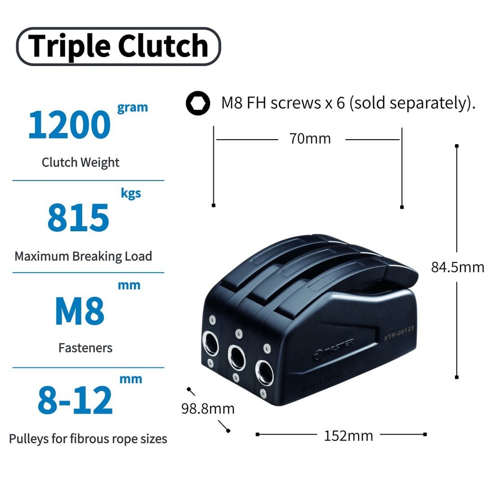 Tersma Medium Size Triple Clutch 8mm~12mm