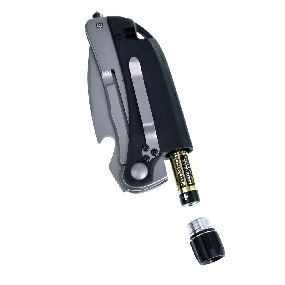 7 in 1 Multi Function EDC Tools Knife LED Light Whistling First Attack Opener