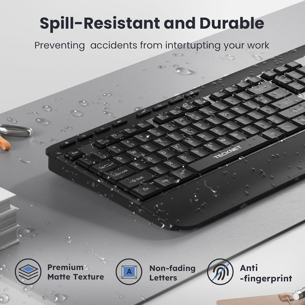 TeckNet ET-8138 2.4GHz Wireless Keyboard (112 Keys)