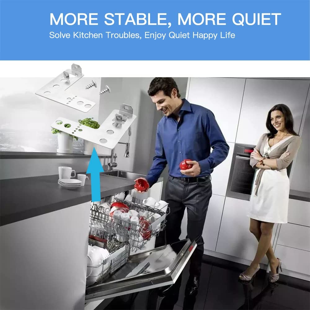 2 Pack Dishwasher Mounting Bracket 170664, Compatible with Bosch & Kenmore El...