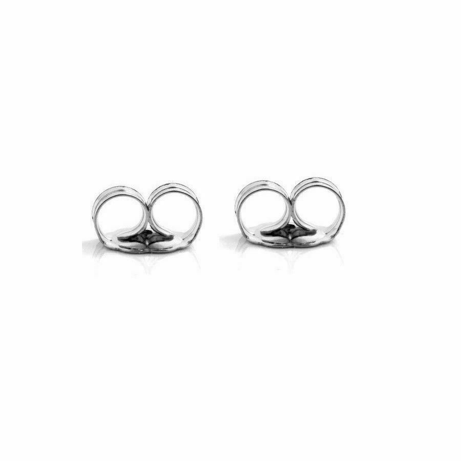 14K Yellow Or White Solid Gold Earring Backs 1 Pair Butterfly Medium Sized 4x4