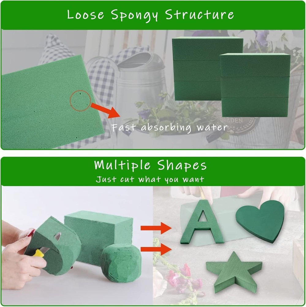 3Pcs Customizable Floral Blocks for Stunning Fresh & Artificial Arrangements