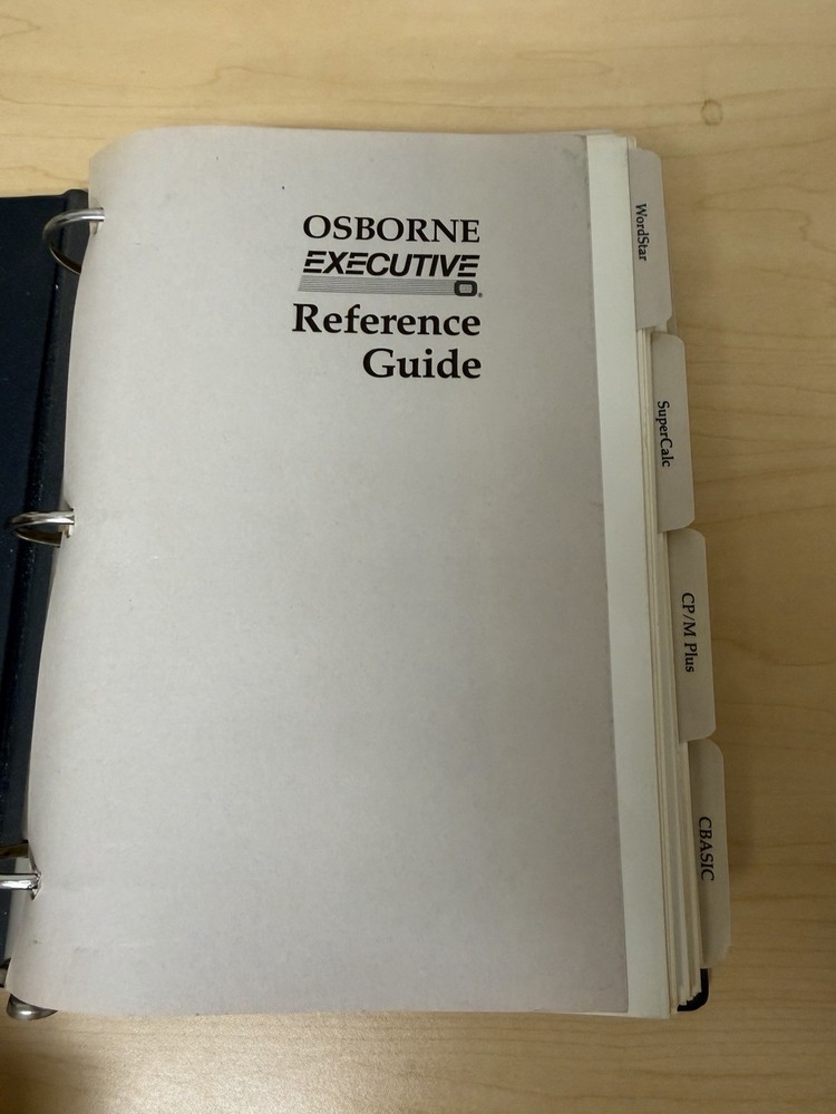 Osborne Executive Reference Guide Binder – WordStar etc.