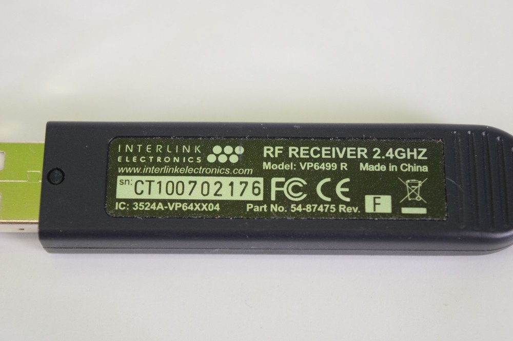 Interlink Electronics Remote Control Pointer RF Receiver 2.4GHz VP6499