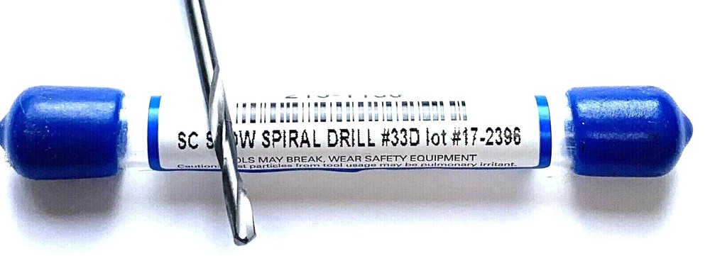 #33 SLOW SPIRAL SOLID CARBIDE SCREW MACHINE DRILL - OSG 215-1130 - NEW