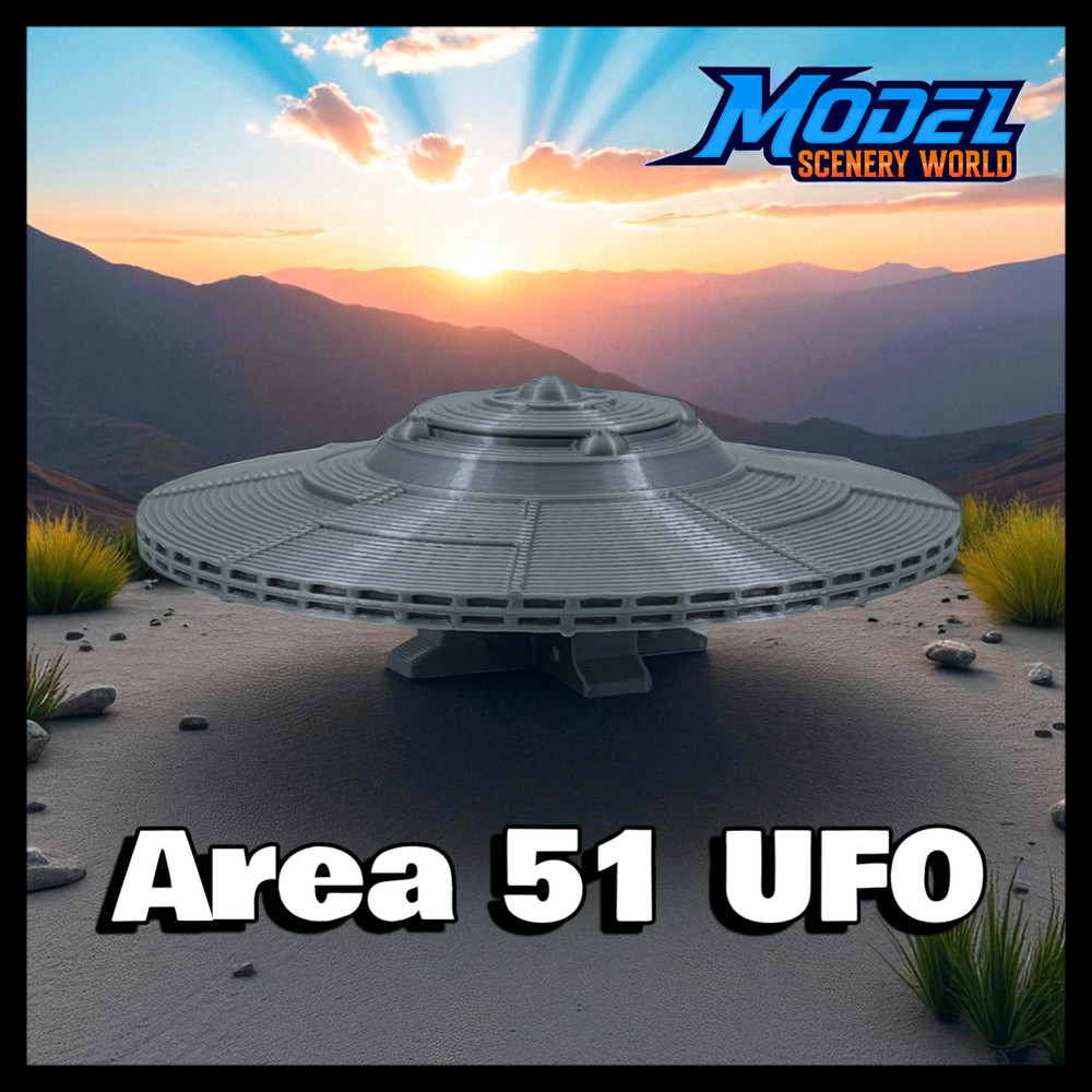 Area 51 UFO Metallic Silver - T Scale 1:450