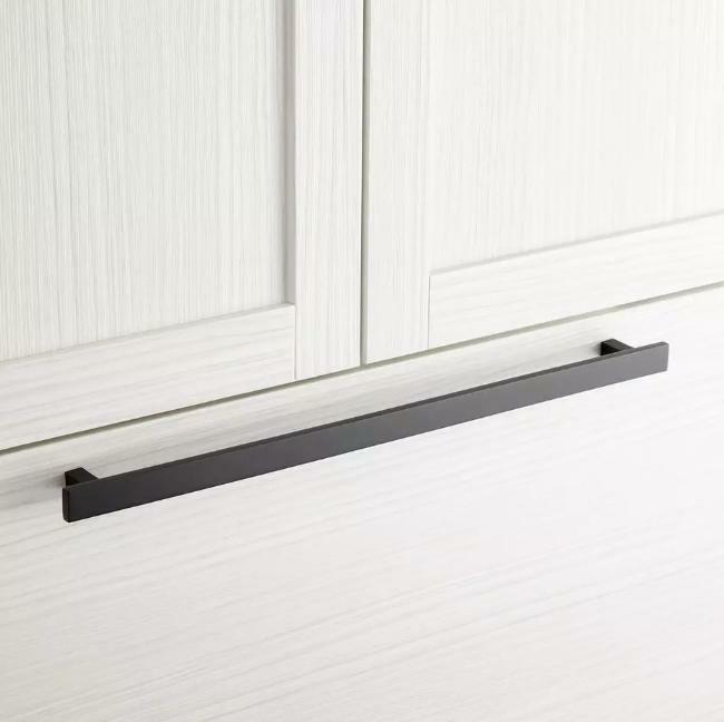Signature Hardware 18" Covello Solid Brass Appliance Pull, Matte Black