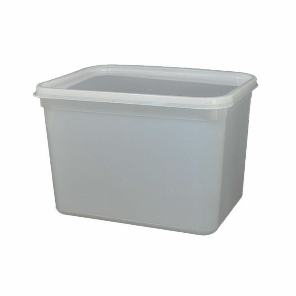 60 x 4 Litre Rectangular Ice Cream Tubs with Lids Kitchen Food Storage Container