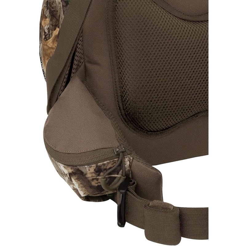 Roomy Backpack W/ Accessory Pockets Hydration Compatible Quiet Cloth Foam Straps