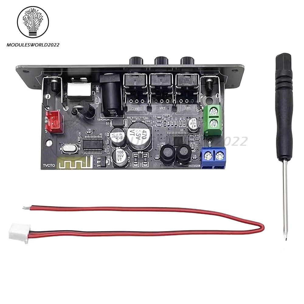 DC 12V HIFI Bluetooth 5.1 Amplifier Board Audio Car Amplifier MP3 Player Module