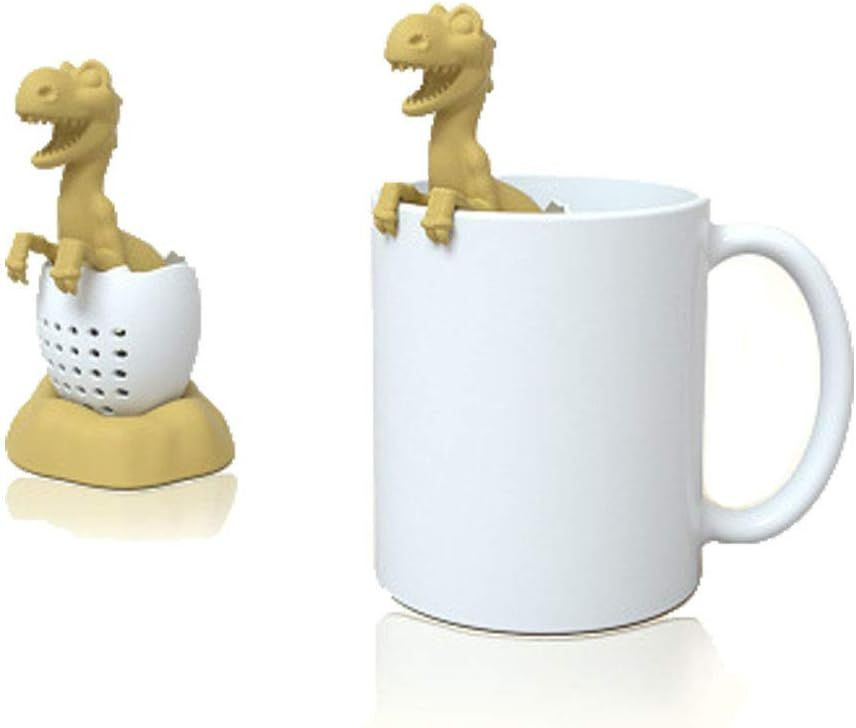 Tea Infuser,Dinosaur & eggshell Filter Diffuser Loose Silicone Strainer...