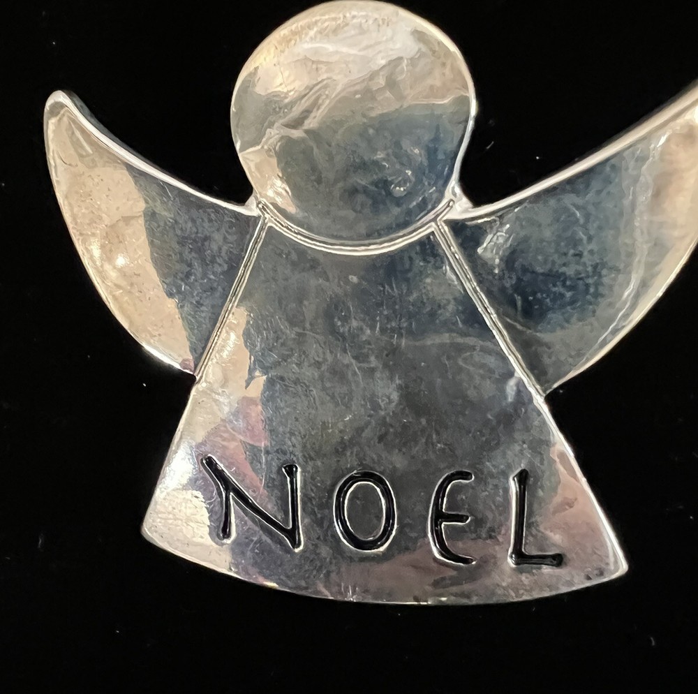 Brooch/Pendant Noel Angel Silver Tone