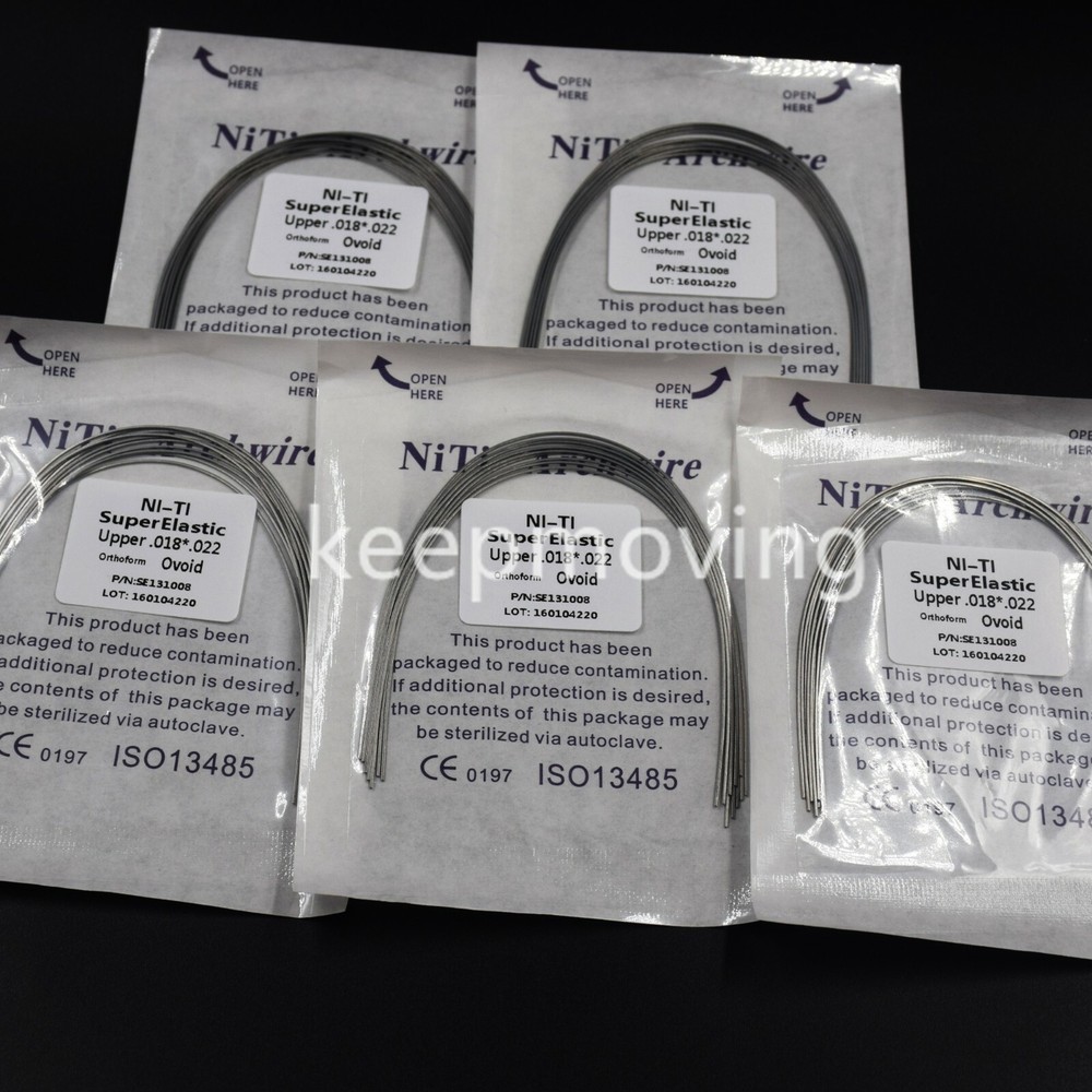 10 Packs Dental Rectangular Super Elastic NITI Orthodontic Arch Wire Ovoid Form