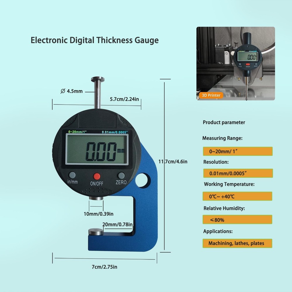 GUIRUIMOON Digital Micrometer Measuring Indicator Range...