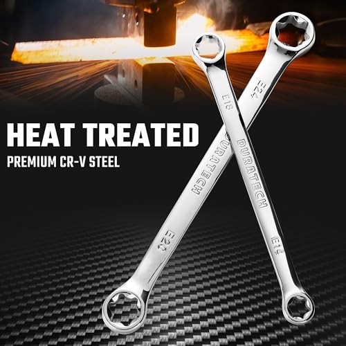 4-Piece E-Torx Wrench Set, Double Box End, CR-V Steel, E6-E24, Organized Pouch