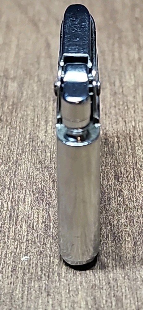 Vintage Working Ronson ADONIS Silver Tone Tortoise Shell Lighter