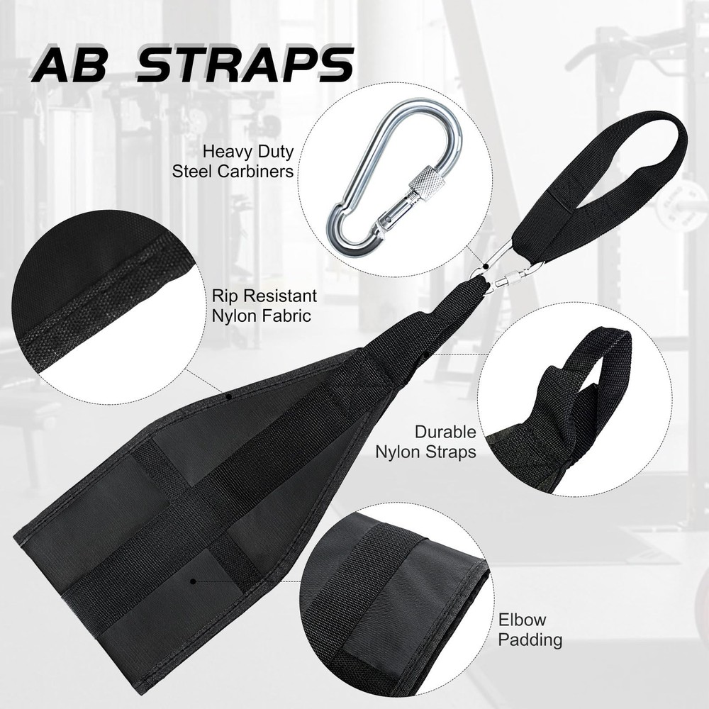 Hanging Ab Straps for Pull Up Bar: Gym Ab Sling Straps for Arm Pull up Workou...