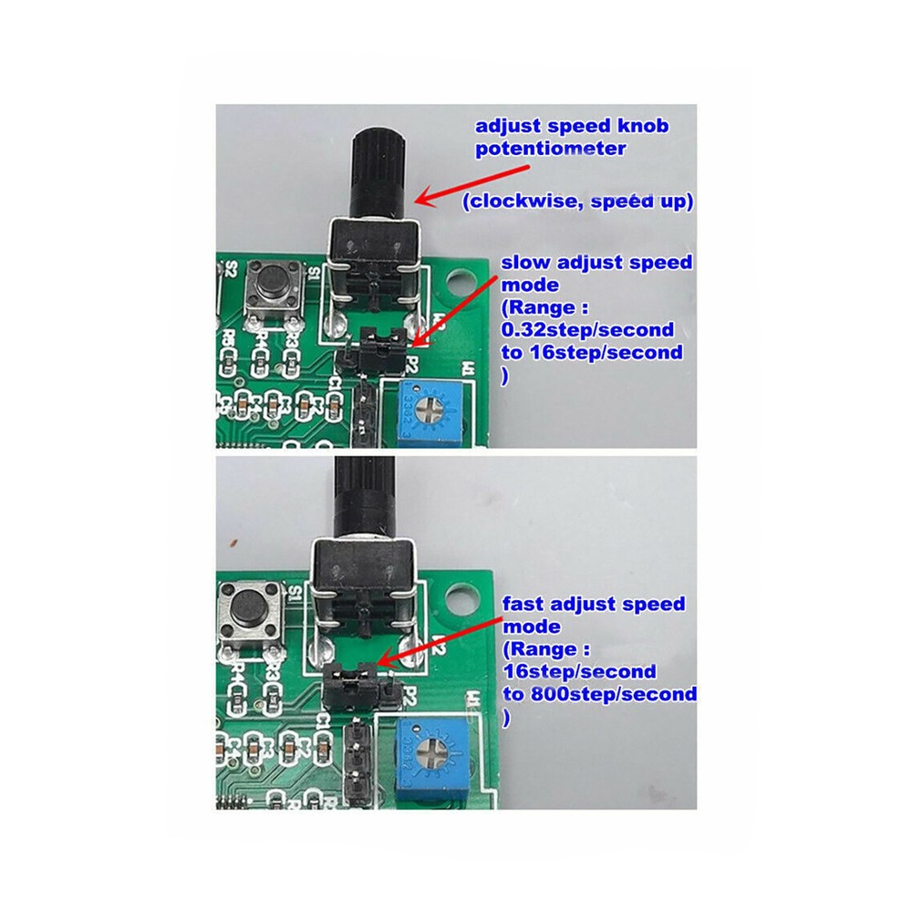 2-PHASE&4-Phase 5-Wire Stepper Motor DC 5v-12v Driver Board Speed Controller D