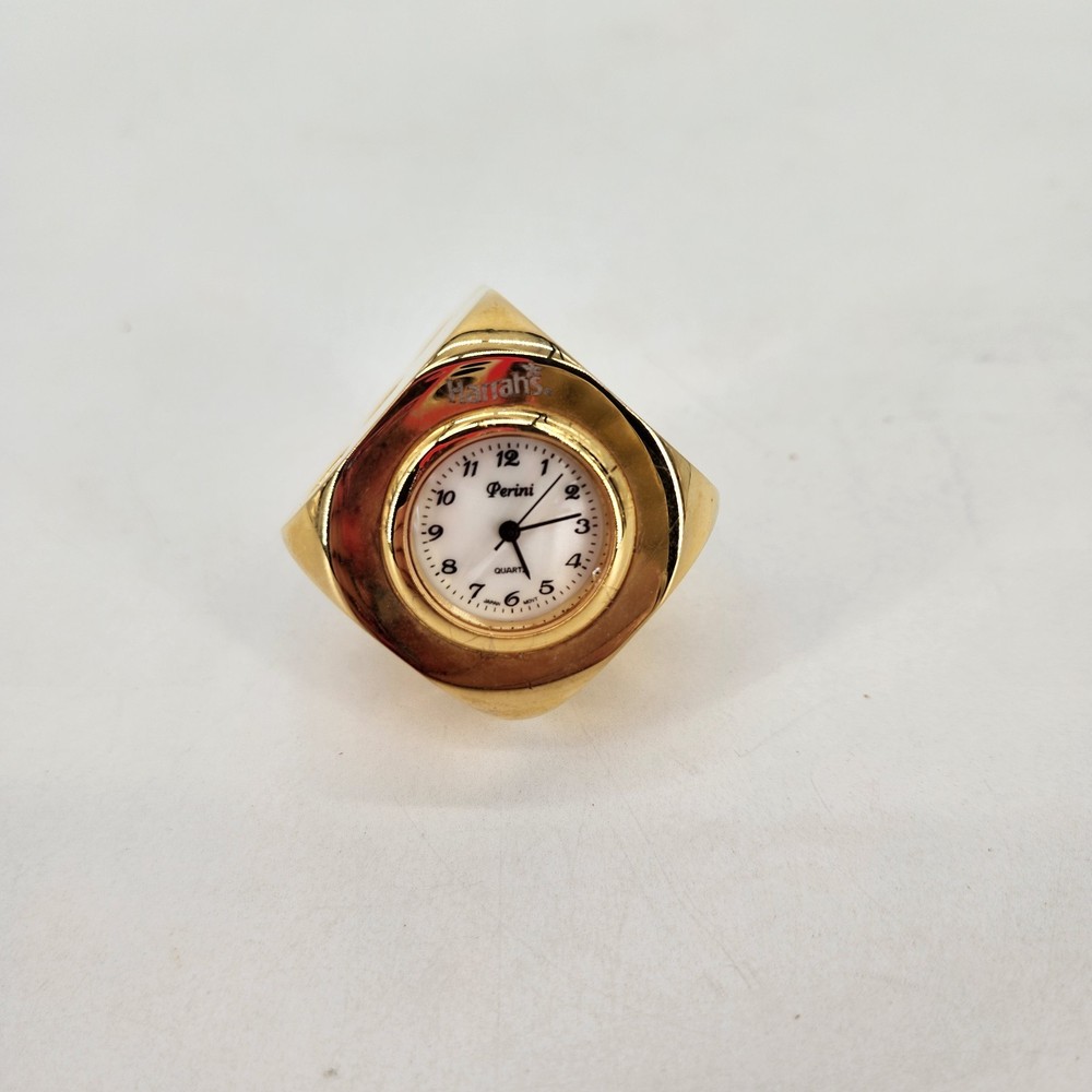 Perini Mini Gold Tone Dice Clock