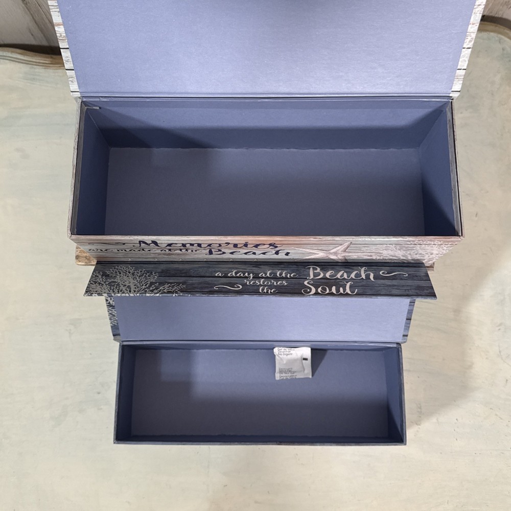 Beach Themed Nesting Decor Or Gift Boxes New