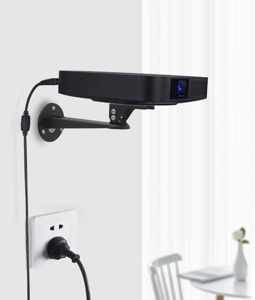 Projector Wall Mount Bracket 360 Rotation 11 lbs 7.8 In Arm Black Part Fix