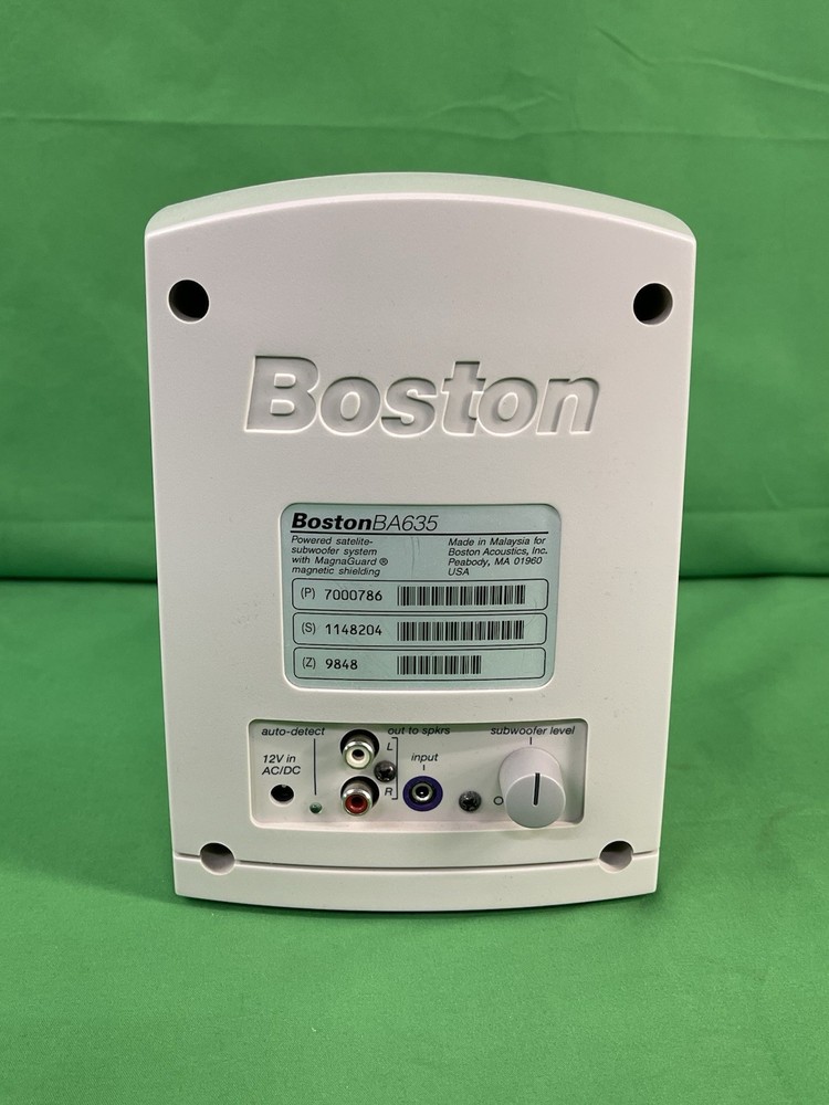 Boston Acoustics BA635 Computer Speaker Subwoofer System | No Power Adapter