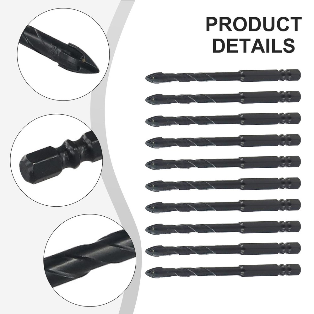 Tools 10pcs 6mm Drill Bits Tiles Ceramic Drilling For Tile Brick Glass