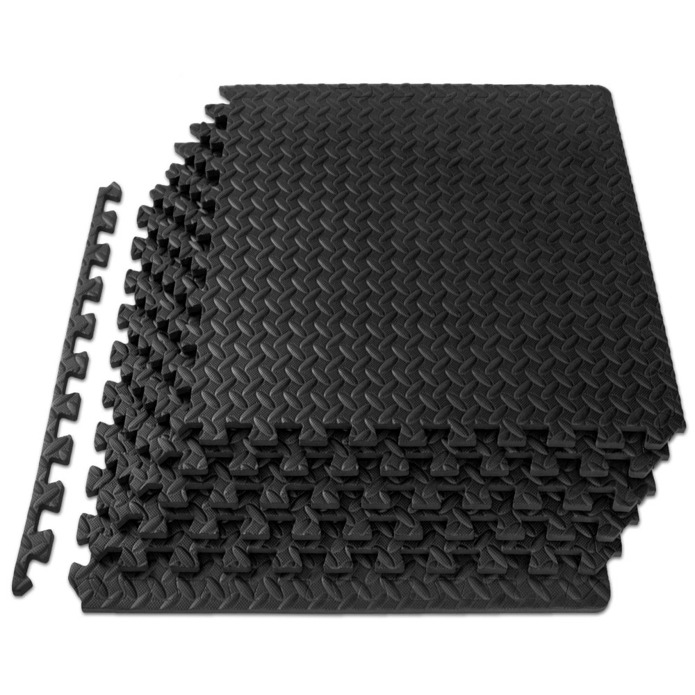 ProsourceFit Puzzle Exercise Mat ½ in, EVA Interlocking Foam Floor Tiles for ...