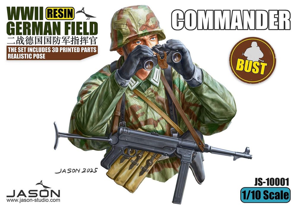 Jason Studios 10001 1/10 WWII GERMAN FIELD COMMANDER BUST