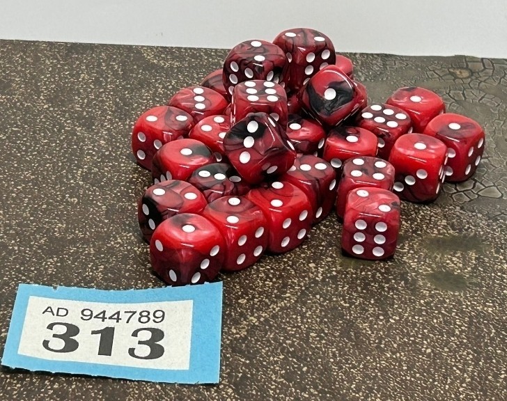 Ready To Roll Dice Pack 30x Marble Effect D6 Dice