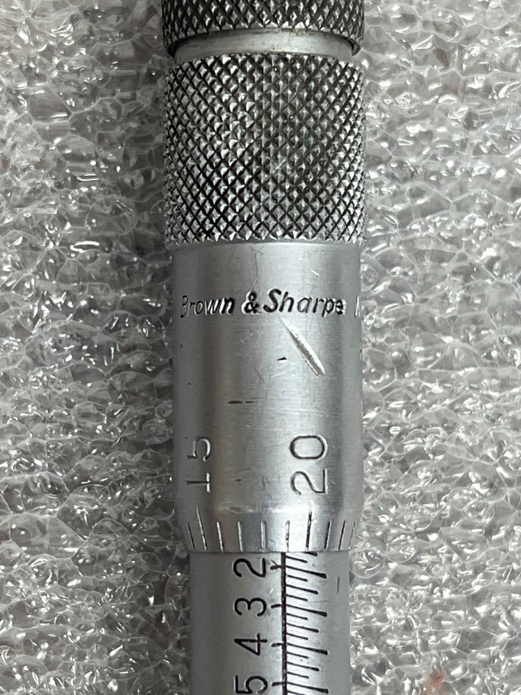 Brown & Sharpe 608 Depth Micrometer Gauge with 5 Interchangeable Rods