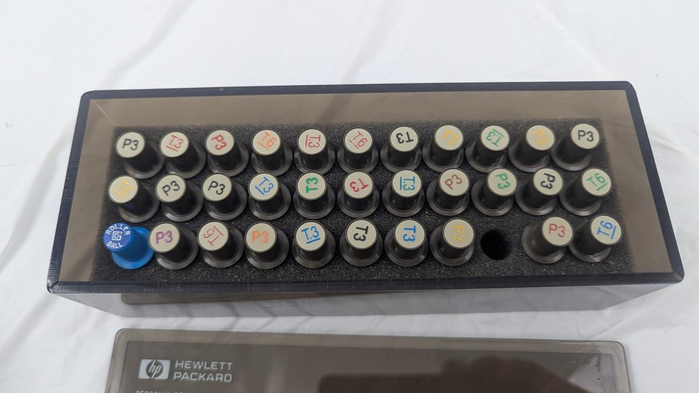 Vintage Hewlett Packard Personal Plotter Pen Organizer with 32 tips