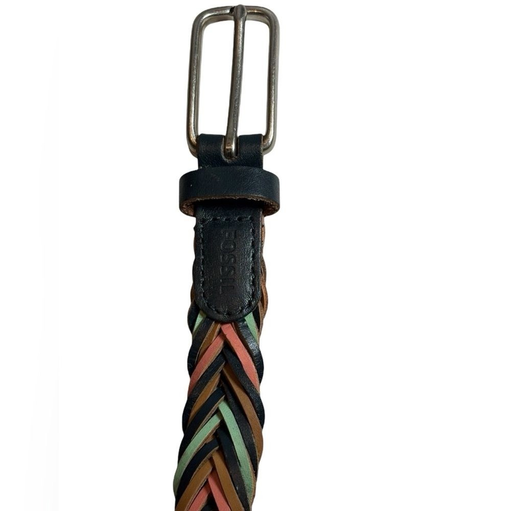 Fossil Multicolor Braided Leather Belt