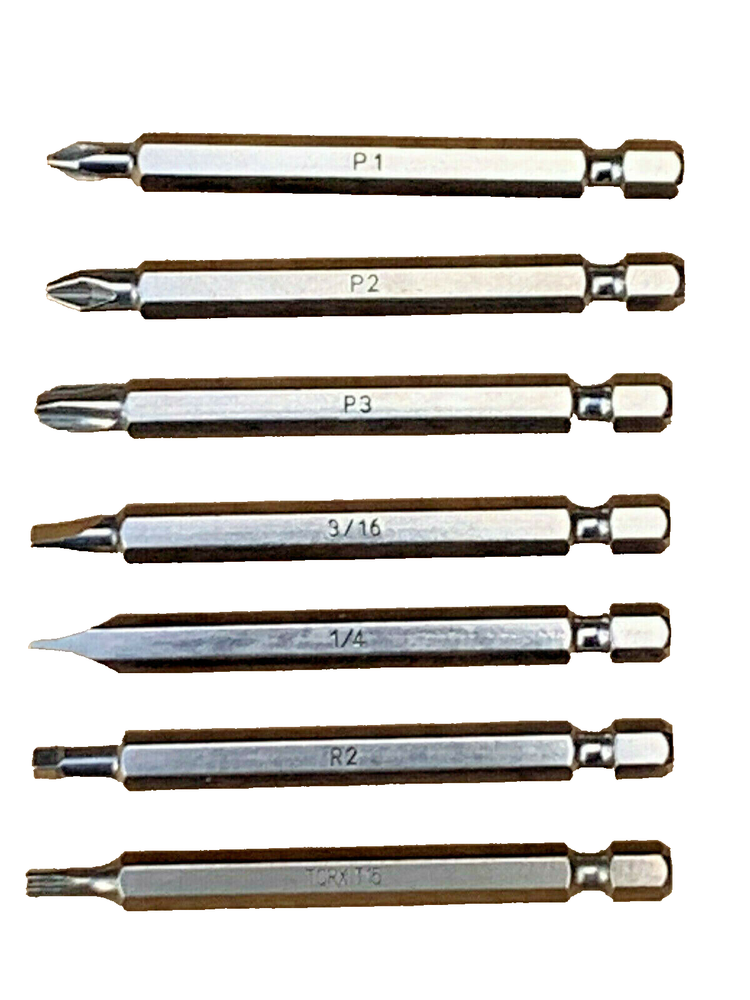 PICQUIC - Sixpac Plus Replacement Bits - 7 Bits - 1/4"- 3" long