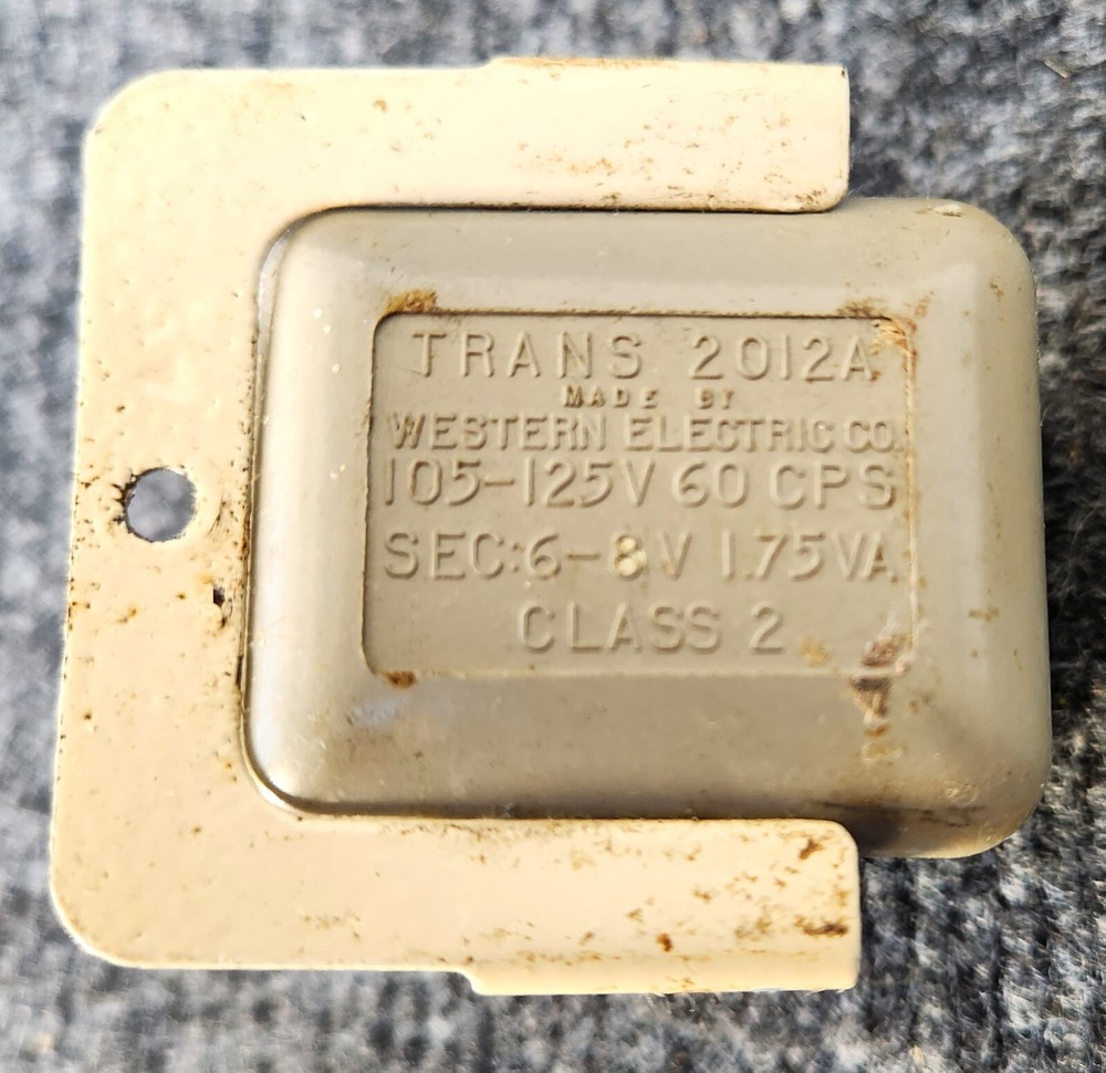 Western Electric Trans 2012 A 105-125V 60CPS Class 2 (VGUC)
