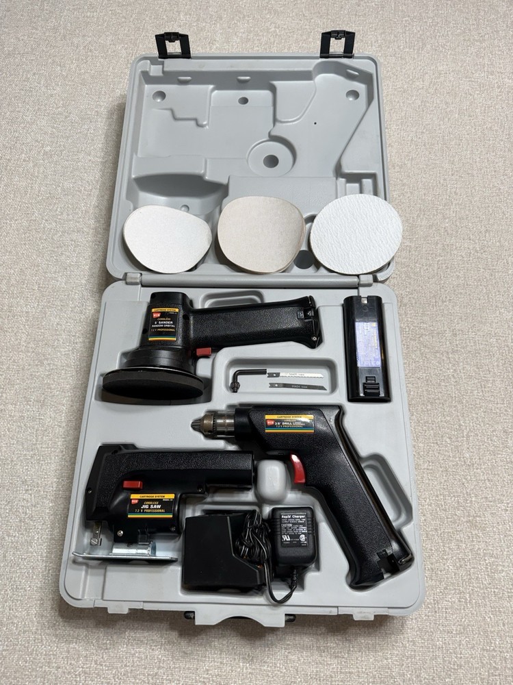 WEN Vintage 7.2 Volt Cordless Power Tools Interchangeable Cartridge System