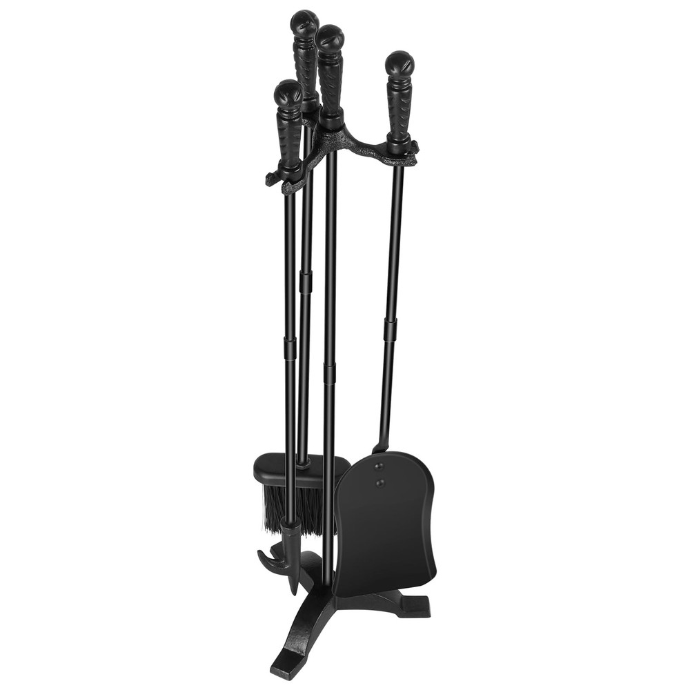 Fireplace Tool Sets with Stand Cast Iron Fire Tools Fireplace Accessories Woo...