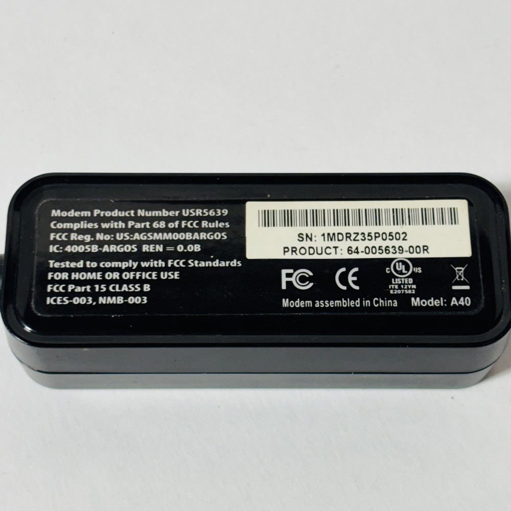 US Robotics USB Modem New Open Box Old Stock Model A40
