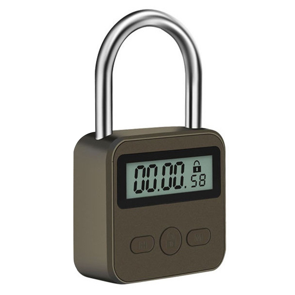 Multifunction Timer Padlock LCD Display Time Lock For Travel Waterproof