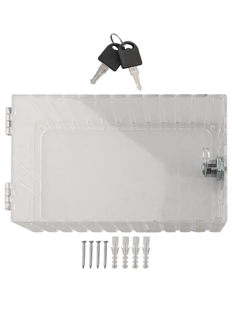 Transparent Thermostat Lock Box with Keys for Enhanced Security Features