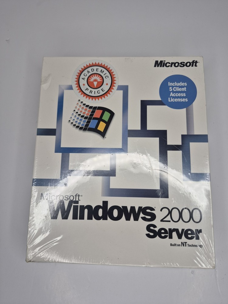 Microsoft Windows 2000 Server Includes 5 Client Access Licenses _ Retail Product
